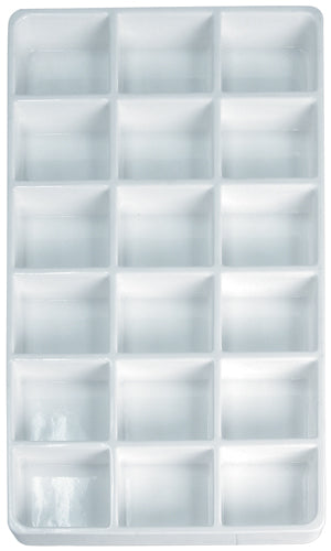 18-Compartment Stackable Plastic Utility Trays in White, 15.88" L x 9.5" W