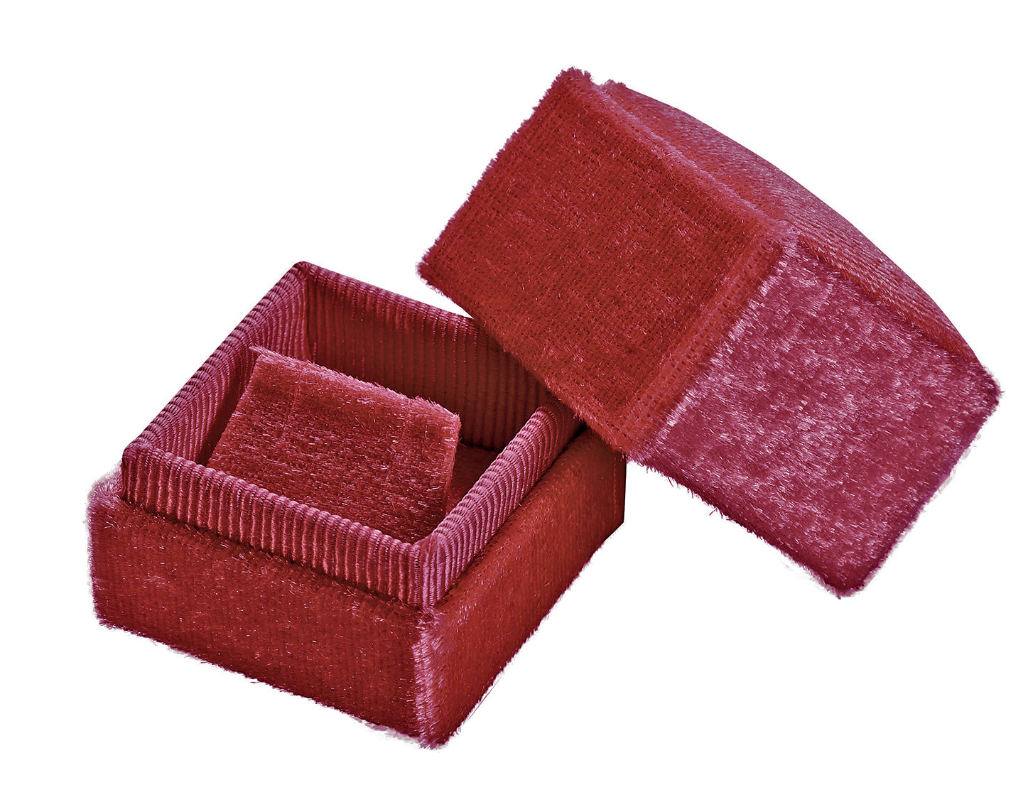 "Heirloom" Velvet Stud Earring or Pendant Box in Assorted Jewel Tones