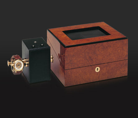 Orbita "Sempre" Single Watch Winder in Laquered Maple Burlwood