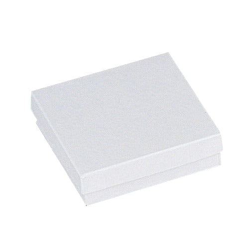 Cotton-Filled Gift Box in Embossed White Swirl