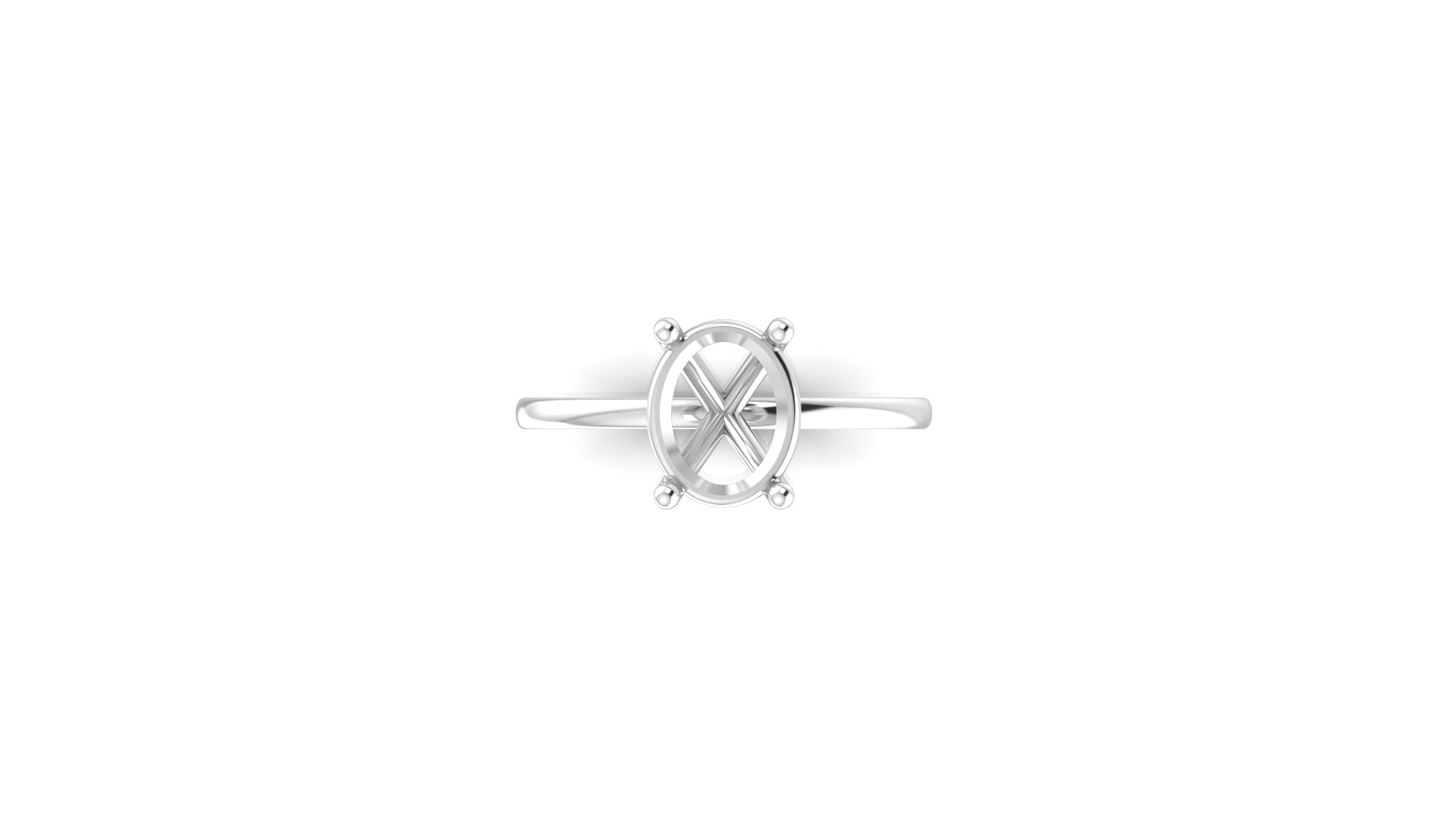 Solitaire Ring Mounting Oval