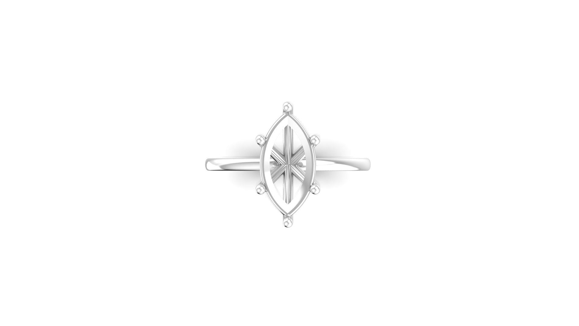 Solitaire Ring Mounting Marquise