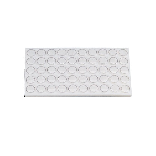 50 Acrylic 1.13" Ø Gem Jars Inserts in Foam Foam Tray Liners, 14.75" L x 8.25" W