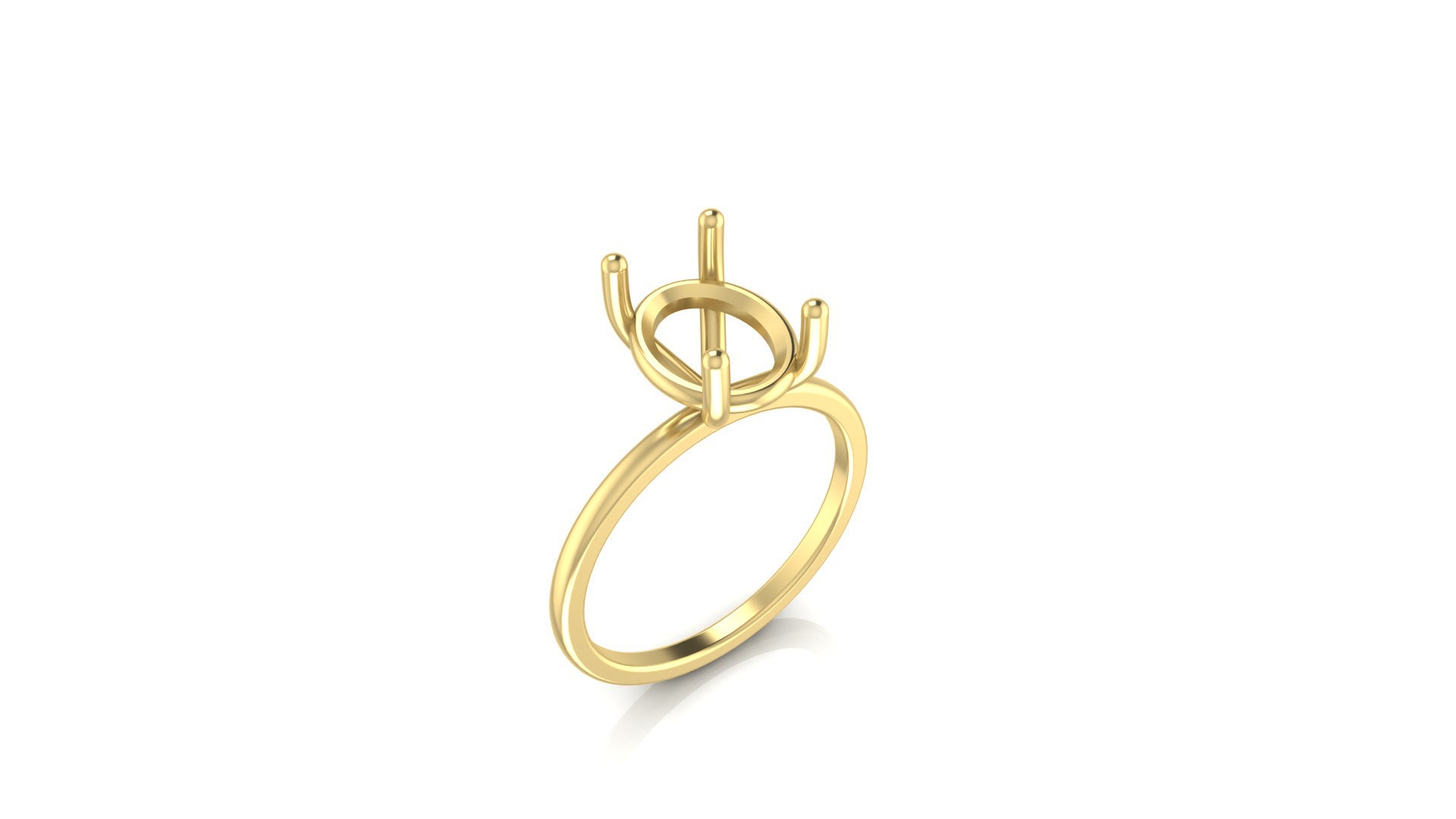 Solitaire Ring Mounting Oval